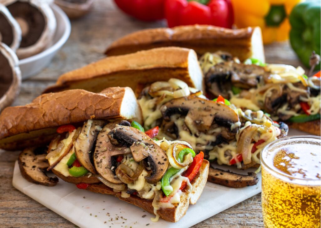 Melty Mozzarella & Mushroom Baguettes Image Credit The South African Mushroom Farmers' Association Melty Mozzarella & Mushroom Baguettes Image Credit The South African Mushroom Farmers' Association