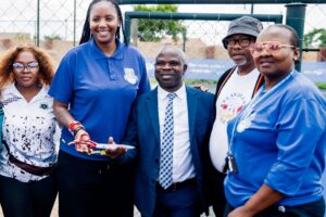 PEP hands over the newly refurbished netball court to Kanana Primary School 