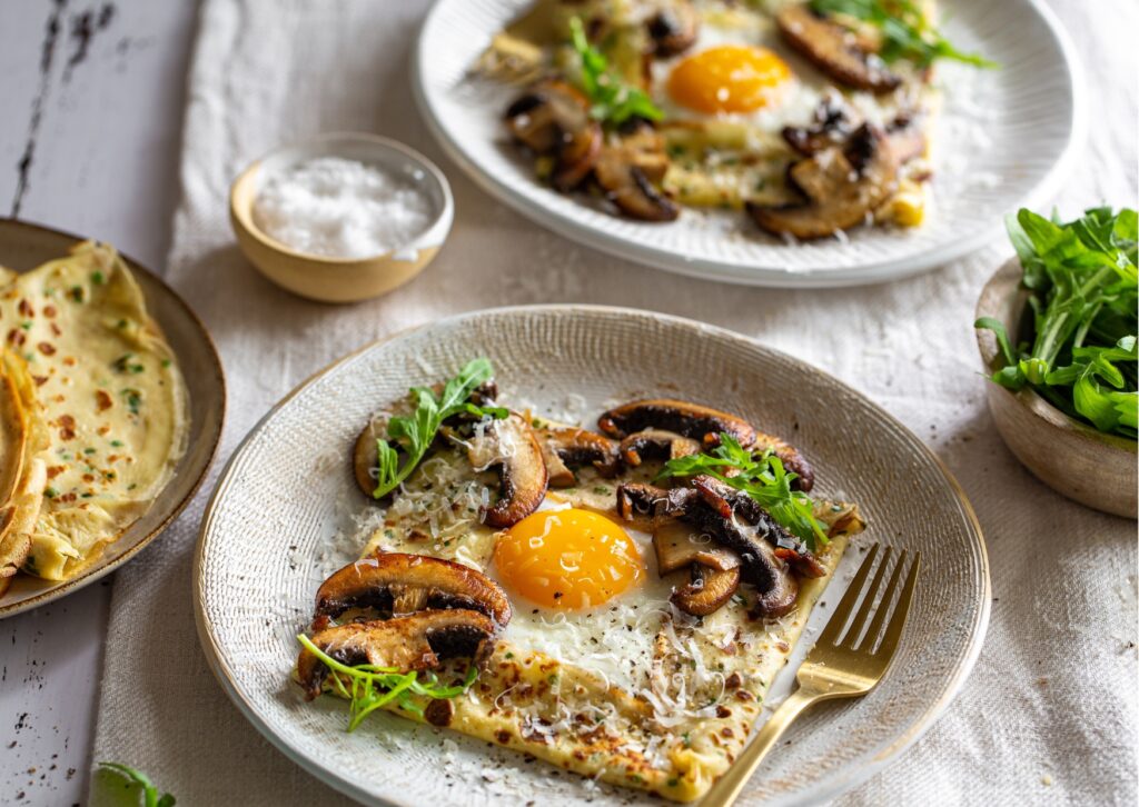 Savoury Mushroom Loaded crepes Image Credit The South African Mushroom Farmers' Association