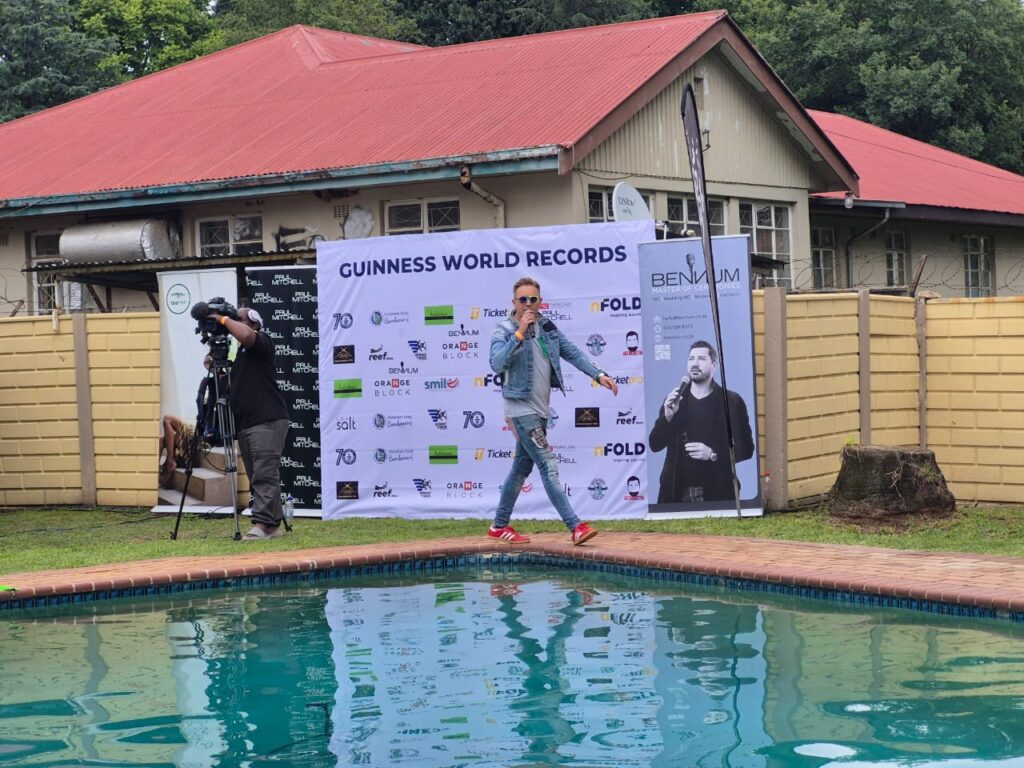 Zak de Priester performing at Andre Green's Guiness World Record Attempt