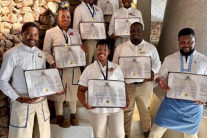 At your service: Clifftop butlers shine during SABA training