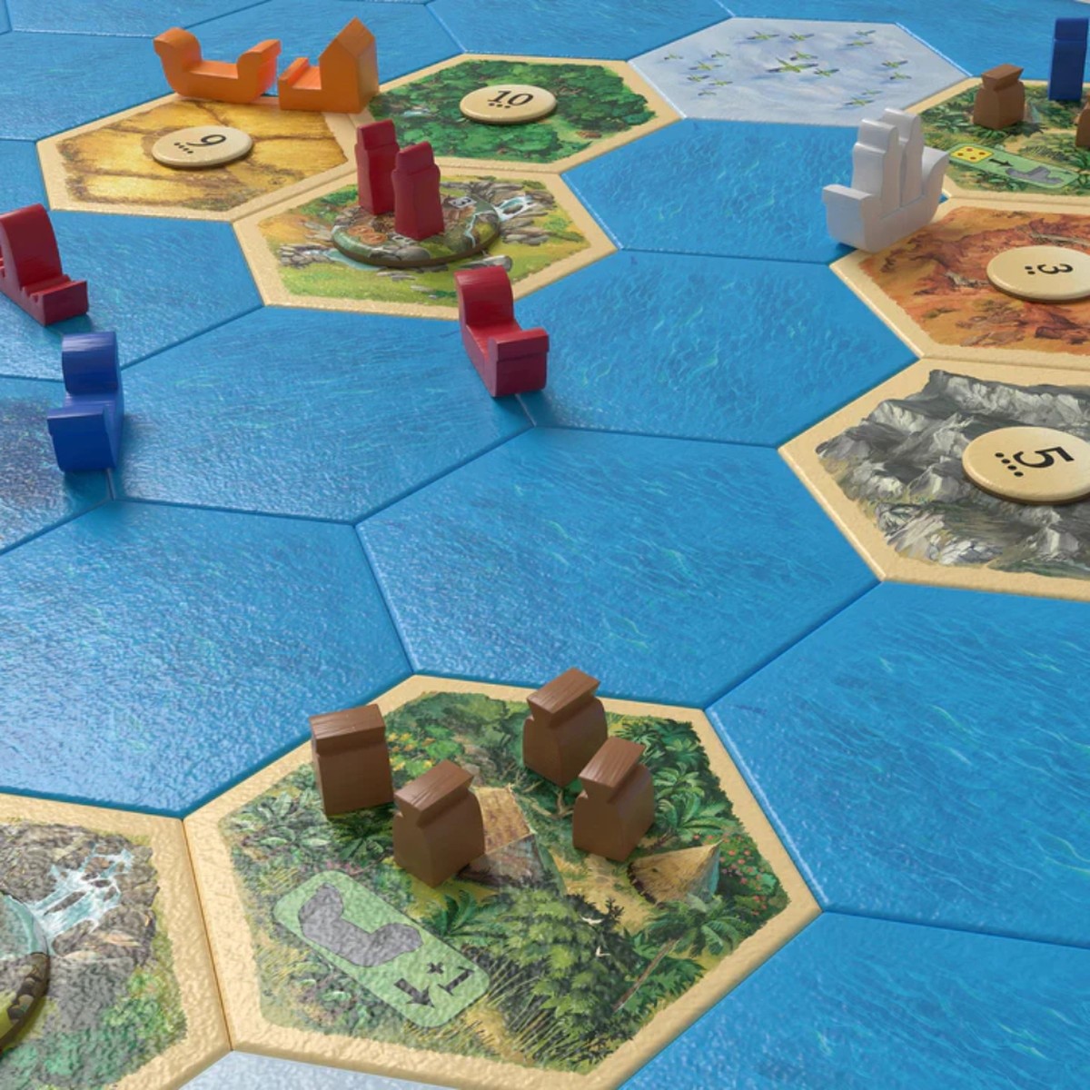 Catan close up board pirates